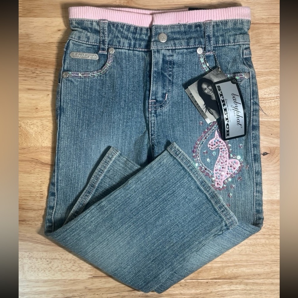 Baby Phat Girlz Denim Capri Jean Pant Vintage Y2K NWT Size 5